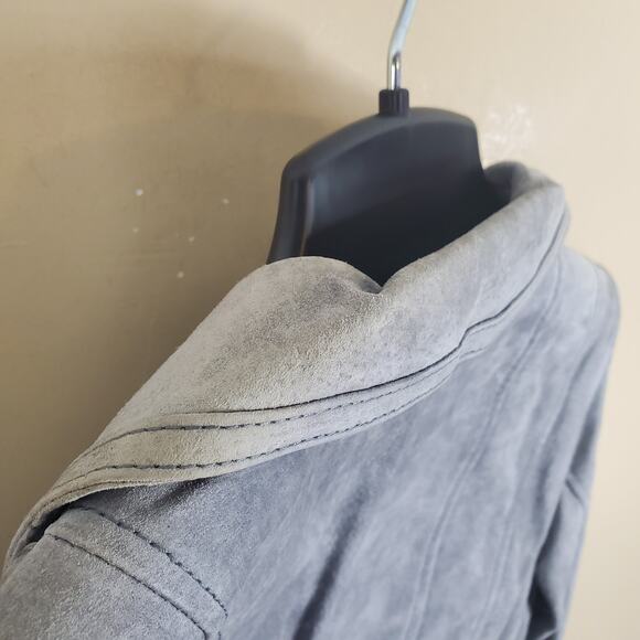 Isaac Mizrahi Live! Suede Moto Jacket Size 6 - Picture 7 of 12